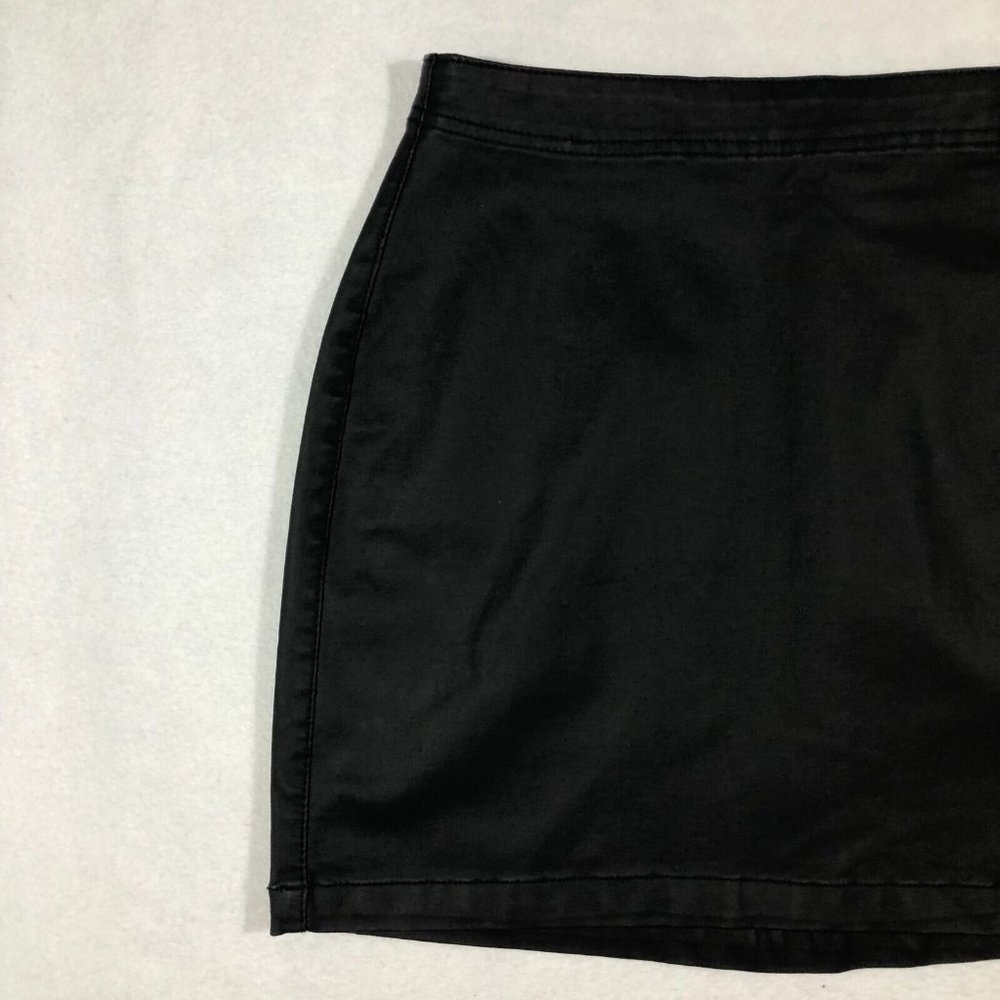 NEW Indigo Rising Womens Medium Black Side Slit Coated Skirt NWT $48 Francesca’s - Picture 2 of 10